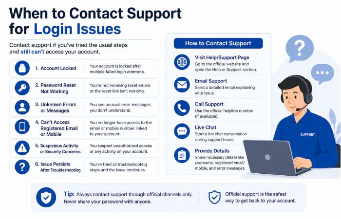 When to Contact Support for Login Issues