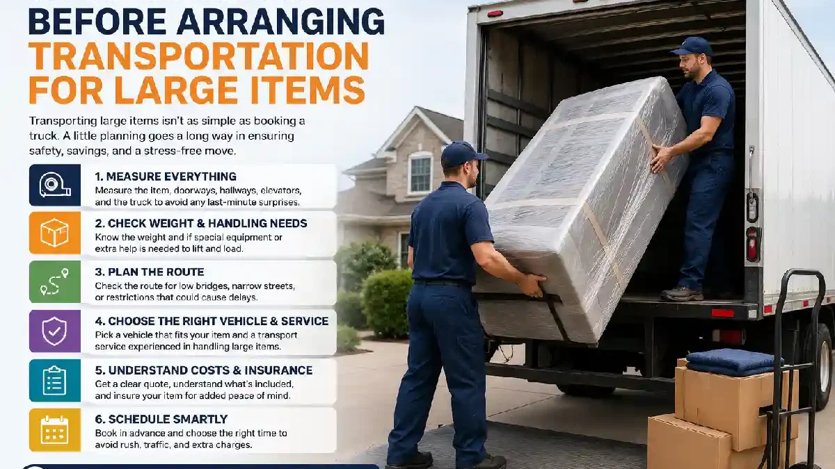 What to Know Before Arranging Transportation for Large Items