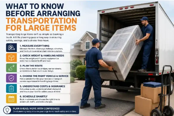 what to know before arranging transportation for large items