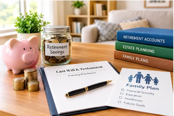 retirement accounts, wills, and family plans